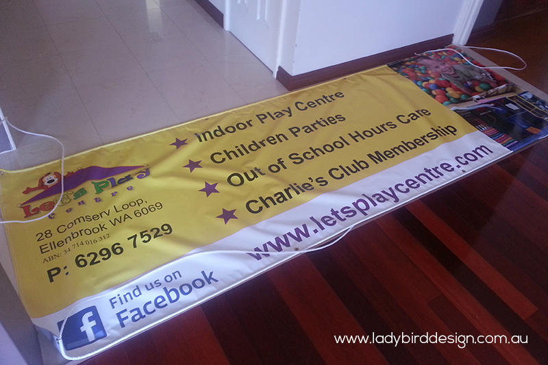 Banner vinyl ropes sport expo event markets club joondalup wanneroo