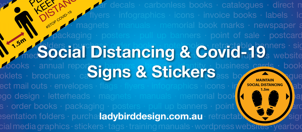social distancing covid-19 sign stickers perth