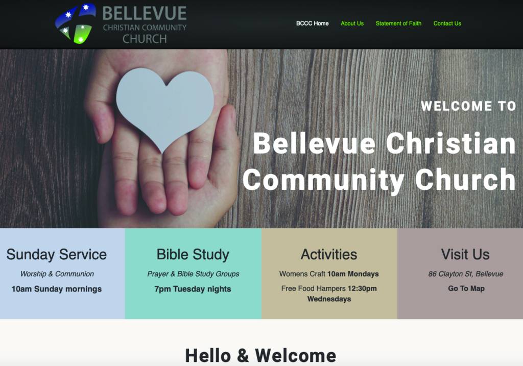 church website design perth